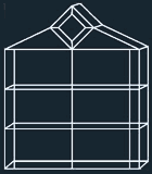 Vetrine di lusso da esposizione Facette, placcato in argento brillante, 42 x 36 x 9 cm